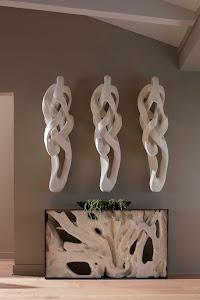 Cast Dancing Wall Sculpture, Passé, Faux Bleached
