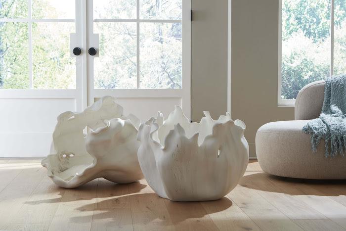 Cast Root Bowl, Open, Faux Bleached