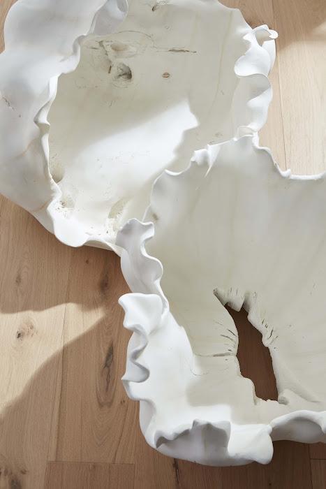 Cast Root Bowl, Open, Faux Bleached