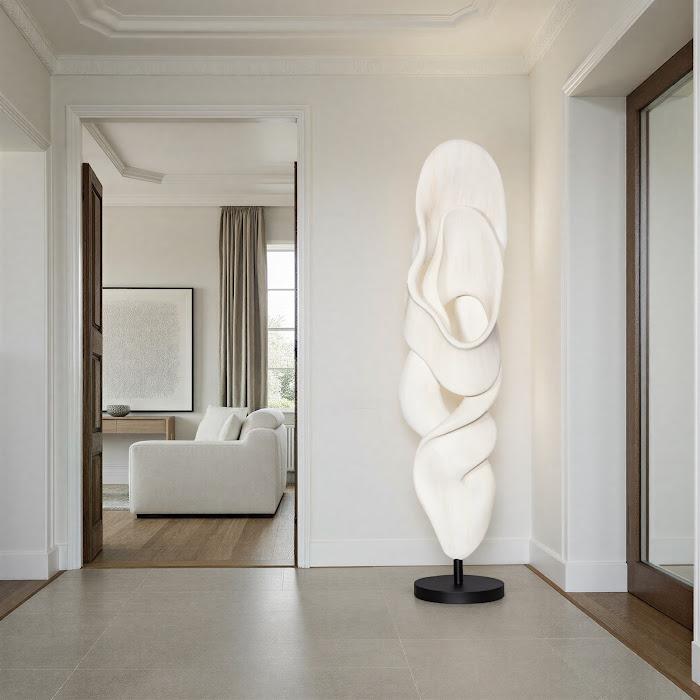 Cast Dancing Sculpture, Glissade, Faux Bleached