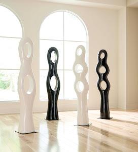 Triple Circle Sculpture, Gel Coat White