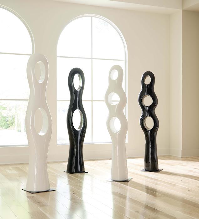 Triple Circle Sculpture, Gel Coat White