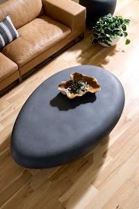 River Stone Coffee Table, Charcoal Stone, Extra Large