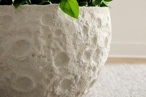 Crater Planter, White Stone