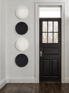 Crater Wall Art, 22", Black Stone
