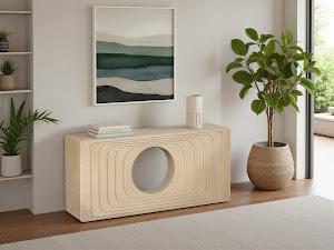Centered Console Table, Sand Dune
