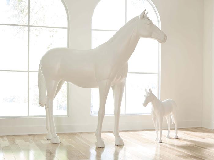 Life Size Horse, White