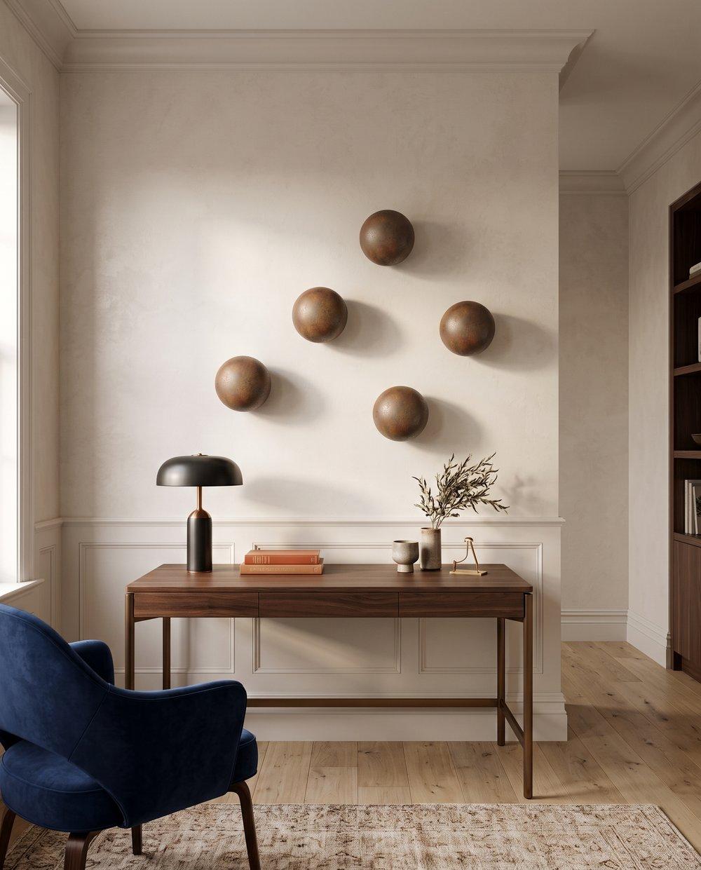 Ball on the Wall, Extra Small, Rust