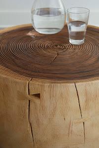 Lathe Side Table, Chamcha Wood
