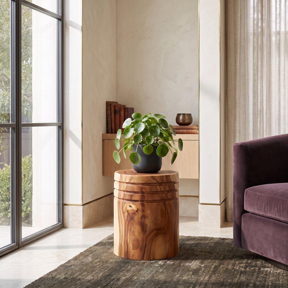 Groove Side Table, Round
