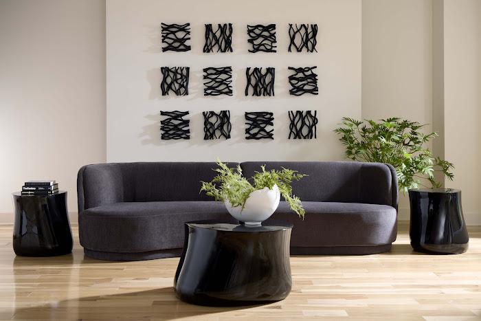 Vine Wall Tile, Black