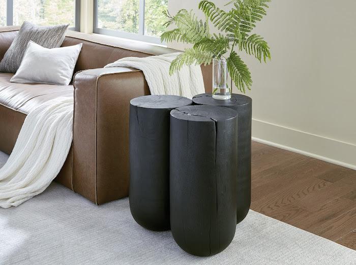 Triflora Side Table, Black, Large