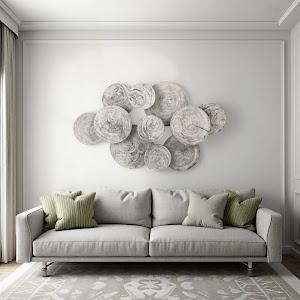 Clouds Wall Art, Gray Stone