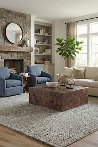 Teak Slice Coffee Table, Square