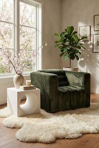 Imperial Lounge Chair, Lush Green Quilting, Dark Brown Metal Frame