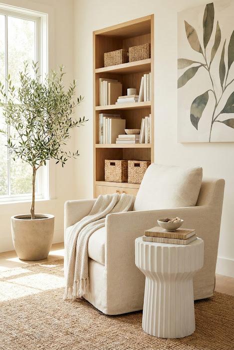 Vetra Side Table, White Stone