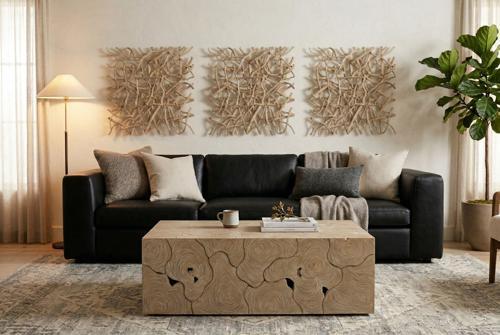 Vine Wall Tile, XL, Bleached