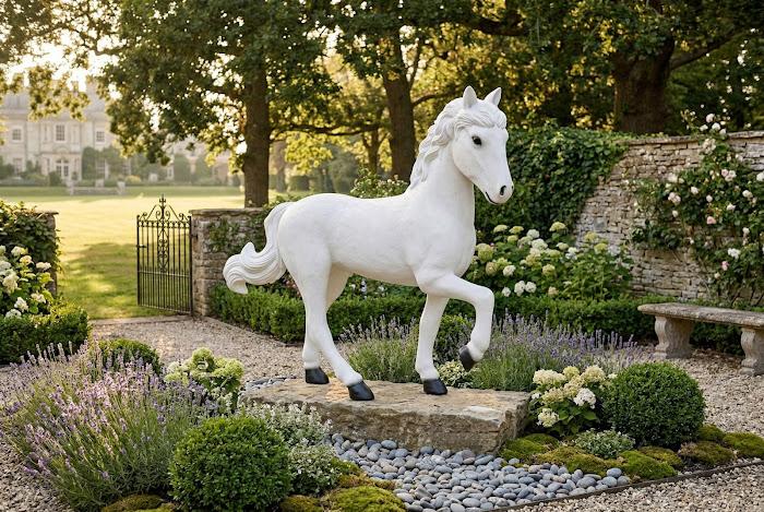 Pony Sculpture, Walking, Gel Coat