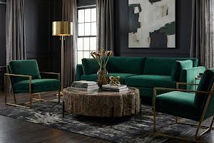 Chaka Petrified Coffee Table, Mixed, With Black Legs