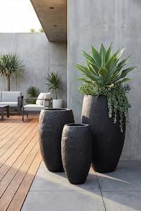 Aera Planter, Black, Large