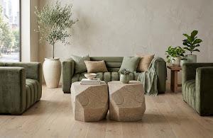 Prism Coffee Table, Oat Finish