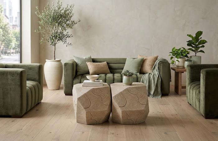 Prism Coffee Table, Oat Finish