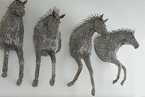 Herd of Horses Wall Sculpture F 