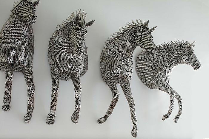 Herd of Horses Wall Sculpture F 