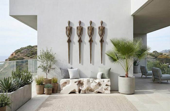 Lloyd Wall Sculpture, Resin, Bronze Finish