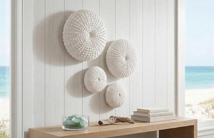 Sea Urchin Wall Art, Set Of 4