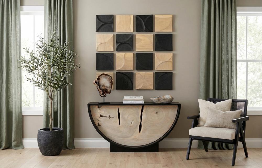 Curve Wall Tile, Wave, Bleached