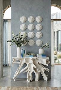 Contour Cast Root Console, White Stone