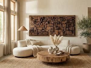 Asken Wall Art, Wood, LG