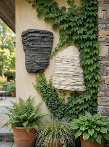 Stratified Rock Wall Décor, Charcoal Stone