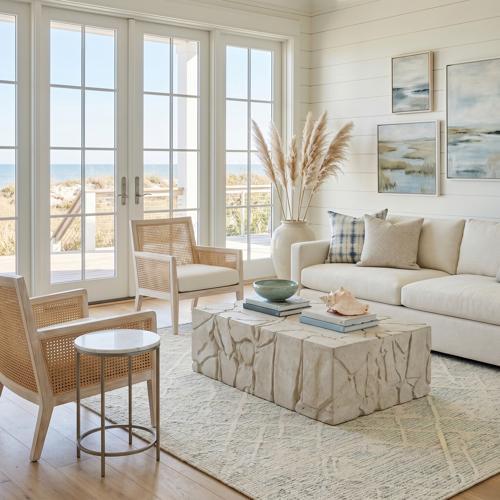 Chunk Coffee Table, Rectangle, Roman Stone