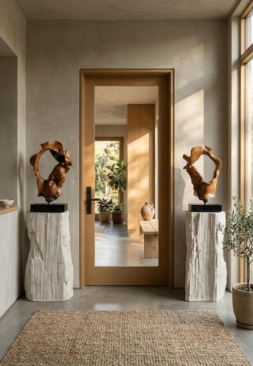 Stratified Cast Stone Pedestal, Roman Stone