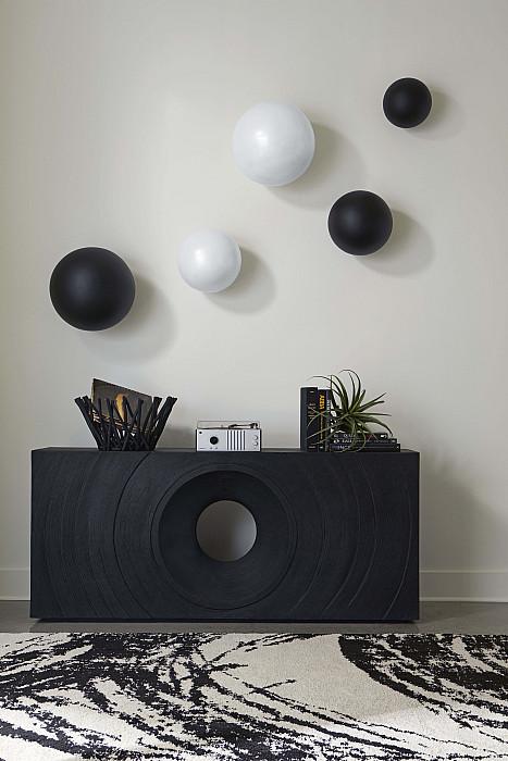 Ball on the Wall, Medium, Matte Black