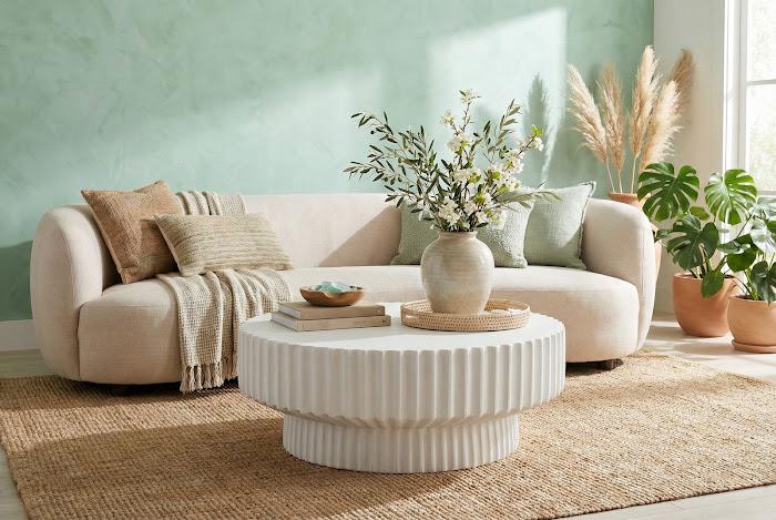 Vetra Coffee Table, White Stone