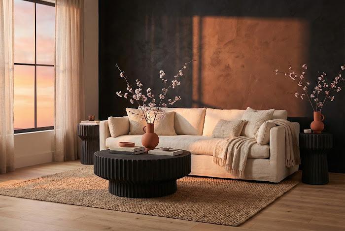 Vetra Coffee Table, Charcoal Stone