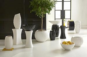 Ripple Planter, Gel Coat White