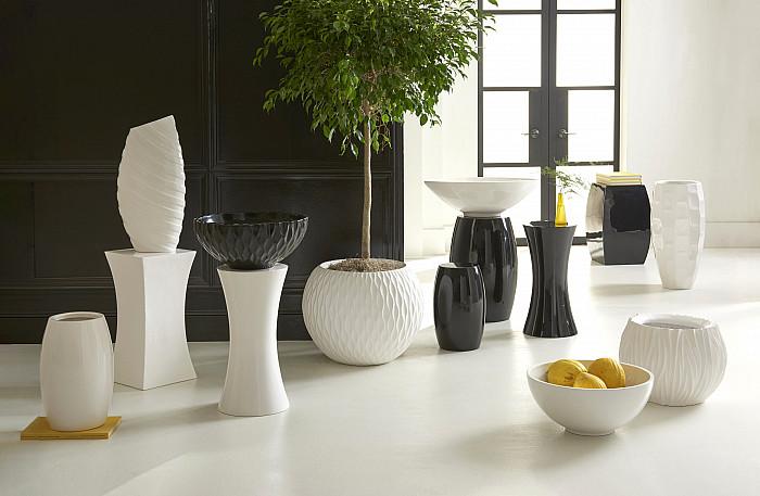Ripple Planter, Gel Coat White