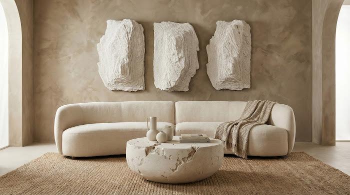 Stratified Cast Stone Wall Art, Roman Stone