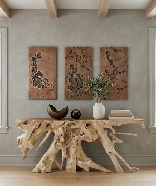 Splotch Wall Art, Rectangle, Bronze Finish