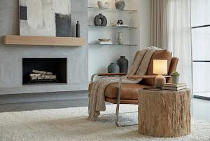 Chaka Petrified Stool, Rough, Cream