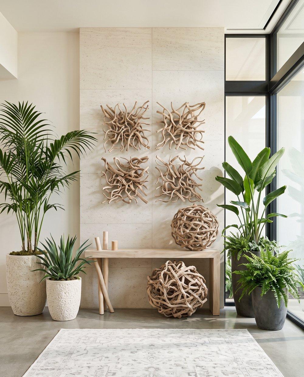 Branch Waterfall Console Table, Bleached