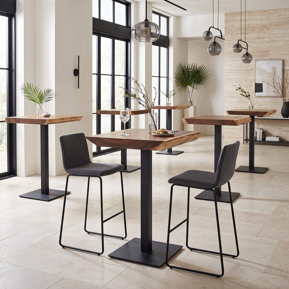 Cafe Bar Table, Metal Leg