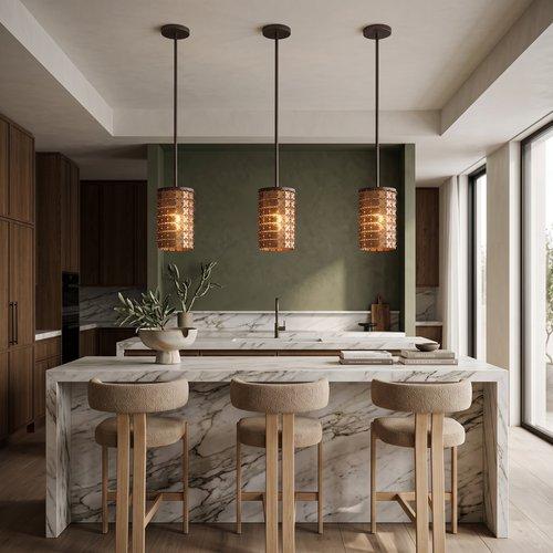 Armor Pendant Lamp, Brass
