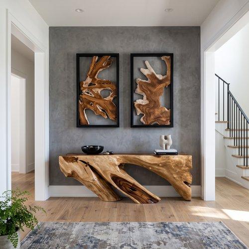 Framed Root Wall Art, Rectangle, Black