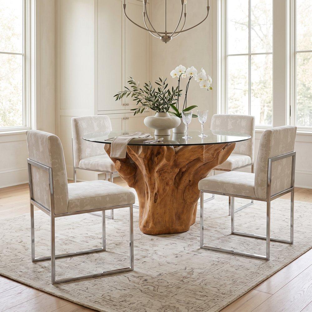 Frozen Dining Chair, Off White