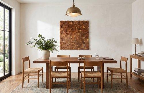 Blocks Wall Art, Chamcha Wood, Natural, LG